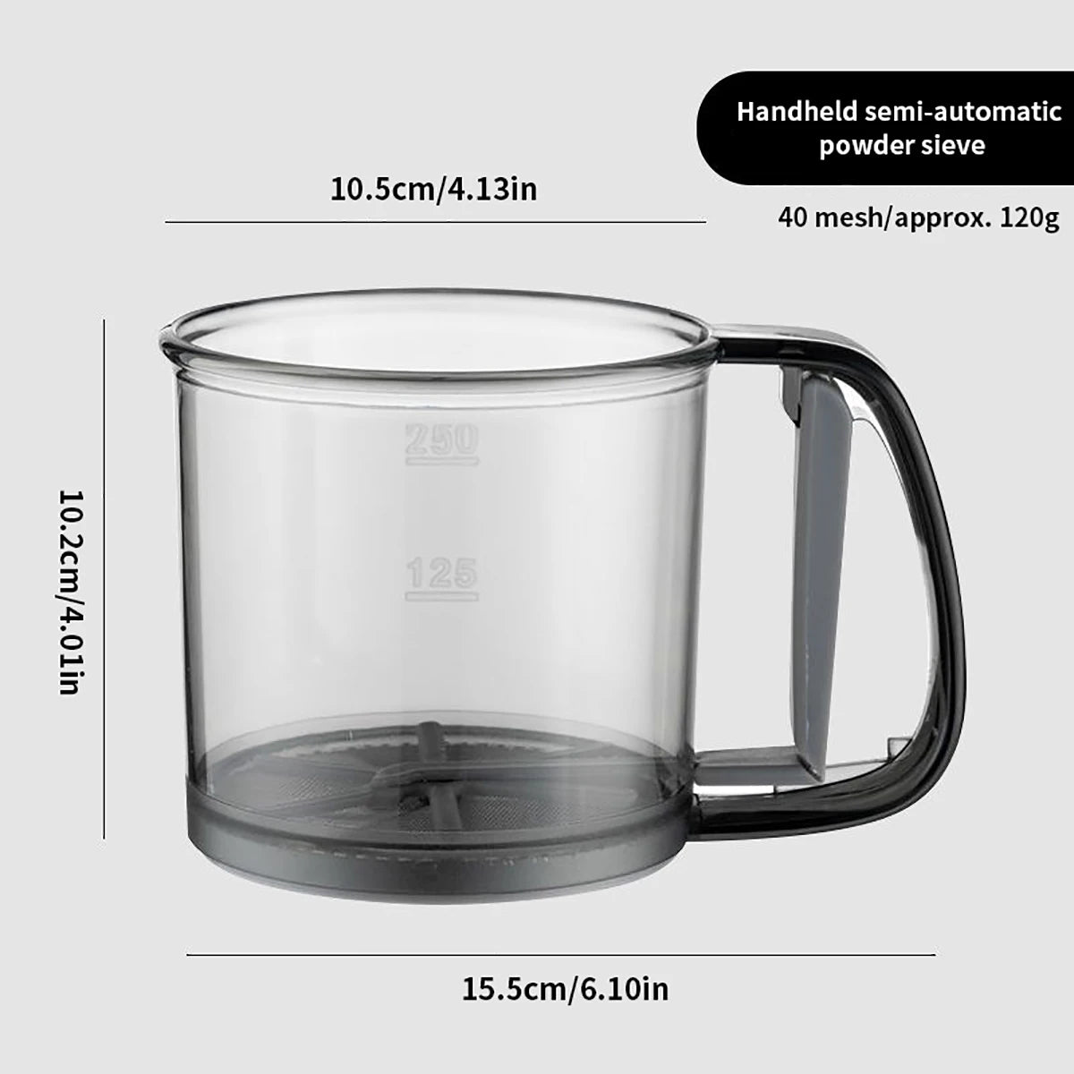 Fine Mesh Flour Sifter with Measurement